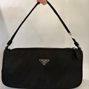 Authentic Prada Black Mini hobo shoulder bag